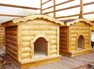 Необычные деревянные будки для собак