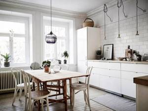 Кухня в скандинавском стиле: освещение