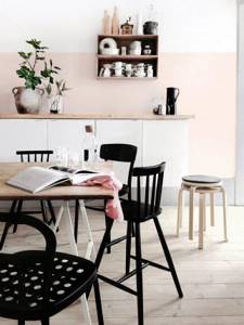 кухня персикового цвета фото