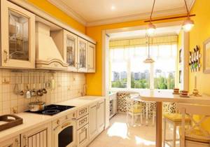 Кухня в стиле прованс желтая 1