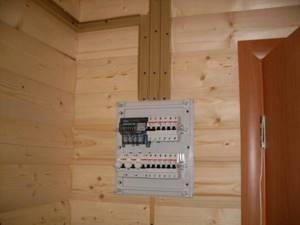 Щиток электрический в деревянном доме