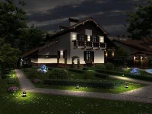 Освещение фасада частного дома: типы освещения и выбор светильников