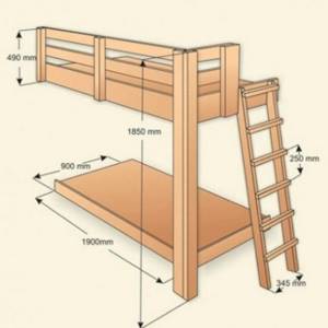 Лестница на двухъярусную кровать