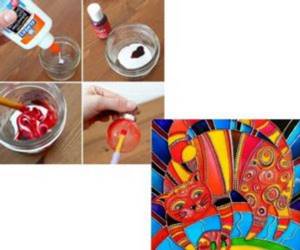 Как изготовить краски из клея ПВА и красителей (пищевых)