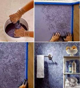 Как создать красвую фактурную покраску стен при помощи обычной тряпки: пошаговая рекомендация.