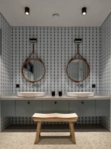 Сочетание плитки в ванной: советы, тренды и 50+ примеров для вдохновения