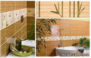 плитка для ванной комнаты бамбук