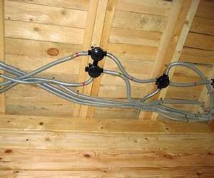 Разводка кабеля по деревянному перекрытию