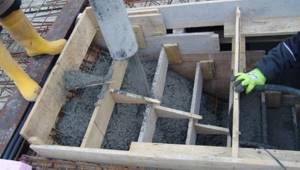Заливка бетонного раствора
