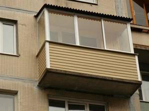 отделка балкона сайдингом из алюминия