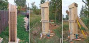 Подготовка к бетонированию столбов