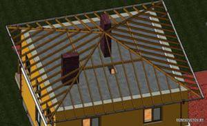 Как установить шатровую крышу