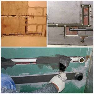 Технология монтажа труб в стену в ванной комнате