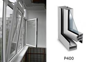 холодное алюминиевое остекление Provedal P400 для балкона
