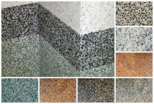 Примеры минеральных покрытий с кварцевым зерном