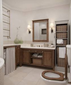 Дизайн интерьера дома в п.Зеленое Ванная комната в рустикальном стиле от MJMarchdesign Рустикальный
