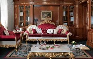 Мягкая мебель в стиле барокко: мягкая и деревянная- особенности стиля в интерьере