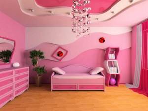Пример розового потолка