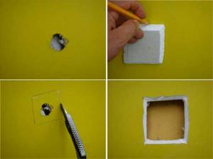 Как заделать дырку в стене из гипсокартона