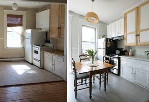 как преобразить старую кухню на съемном жилье