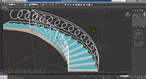 Проектирование лестницы в 3ds Max