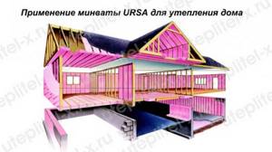Фото. Применение URSA для теплоизоляции жилых домов