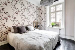 отделка стен в спальне в нордическом стиле