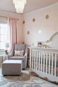 Эконом дизайн детской комнаты розовой