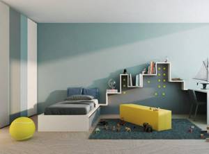 Эконом дизайн детской комнаты серый