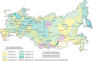 Карта снеговых нагрузок в разных регионах России