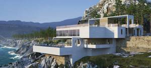 Проект дома на скале Дома в стиле минимализм от Студия авторского дизайна БОН ТОН Минимализм