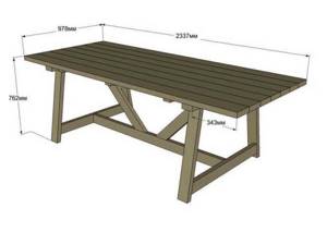 Уличный деревянный стол для дачи своими руками: Инструкция