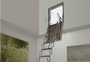 чердачная лестница с вертикальным люком