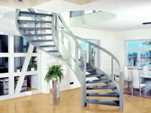 Строим двухэтажный дом: компактная винтовая лестница на второй этаж в частном доме - фото прилагается