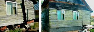 Реконструкция фундамента старого деревянного дома - до и после